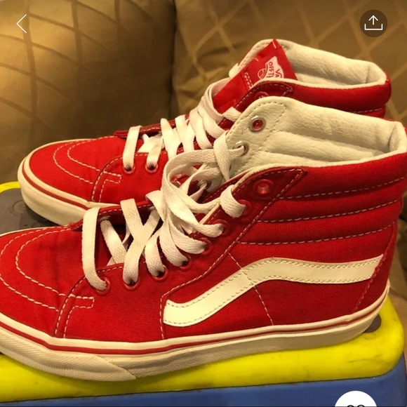 vans women red